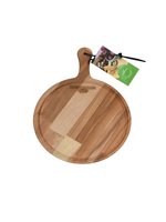 Beuken serveerplank met handvat en sapgeul (Ø 30cm)