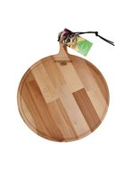 Beuken serveerplank met handvat en sapgeul (Ø 35cm)