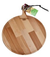 Beuken serveerplank XXL met handvat en sapgeul (Ø 55cm)